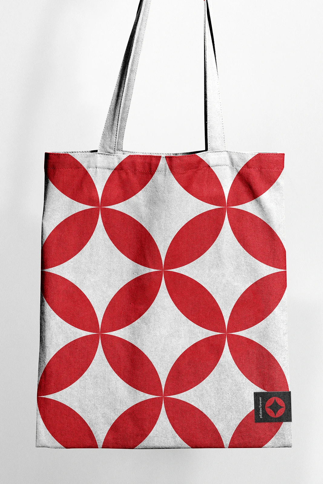 Pilates patterned tote